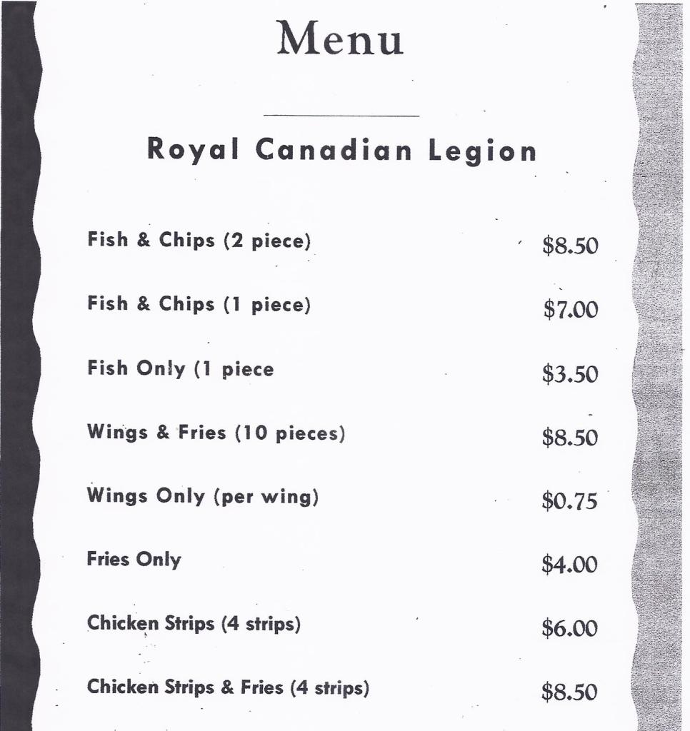 Legion Menu